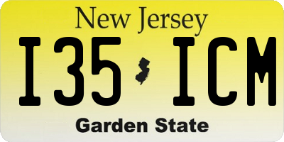 NJ license plate I35ICM