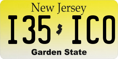 NJ license plate I35ICO