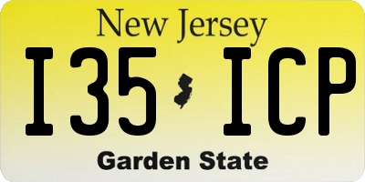 NJ license plate I35ICP