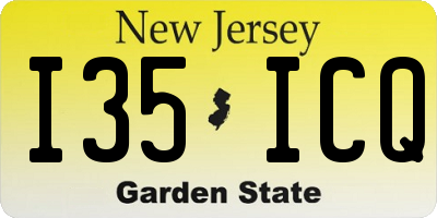 NJ license plate I35ICQ