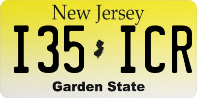 NJ license plate I35ICR