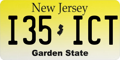 NJ license plate I35ICT