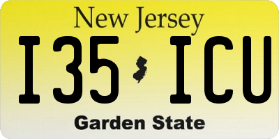 NJ license plate I35ICU