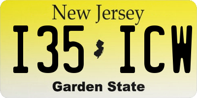 NJ license plate I35ICW