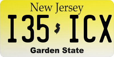NJ license plate I35ICX