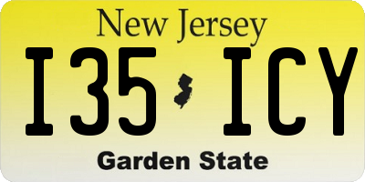 NJ license plate I35ICY