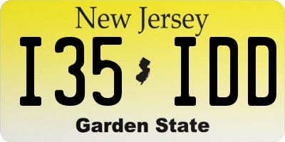 NJ license plate I35IDD