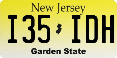NJ license plate I35IDH