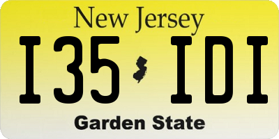 NJ license plate I35IDI