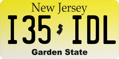 NJ license plate I35IDL