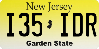 NJ license plate I35IDR