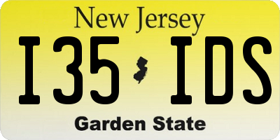 NJ license plate I35IDS