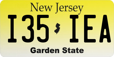 NJ license plate I35IEA
