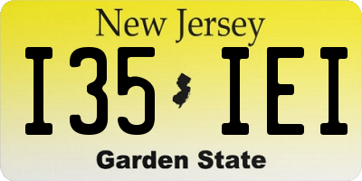 NJ license plate I35IEI