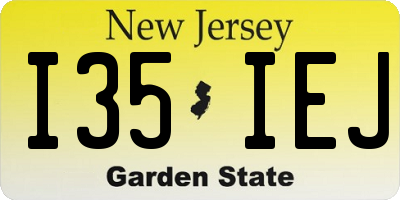 NJ license plate I35IEJ