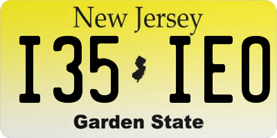 NJ license plate I35IEO