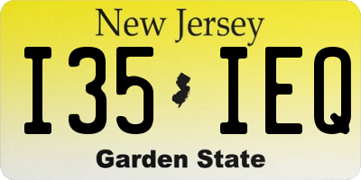 NJ license plate I35IEQ