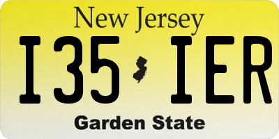 NJ license plate I35IER