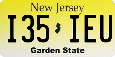 NJ license plate I35IEU