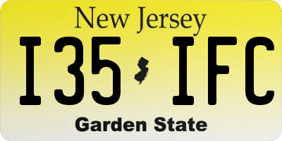NJ license plate I35IFC