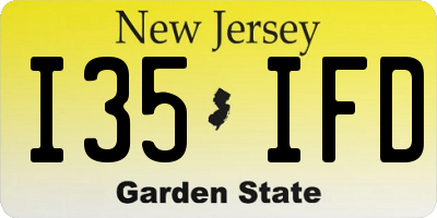 NJ license plate I35IFD