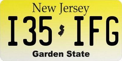 NJ license plate I35IFG