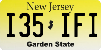NJ license plate I35IFI