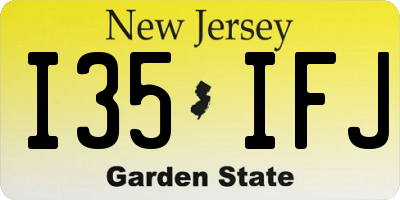 NJ license plate I35IFJ