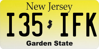 NJ license plate I35IFK