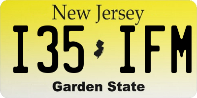 NJ license plate I35IFM