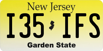 NJ license plate I35IFS
