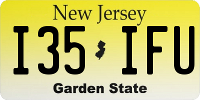 NJ license plate I35IFU