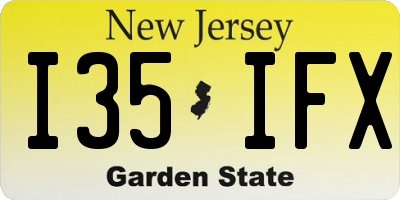 NJ license plate I35IFX
