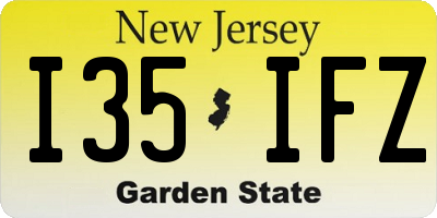 NJ license plate I35IFZ