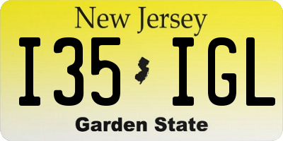 NJ license plate I35IGL