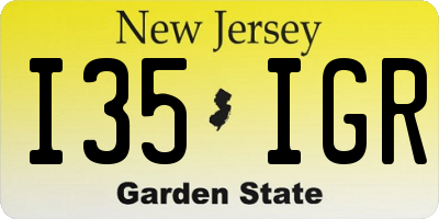 NJ license plate I35IGR