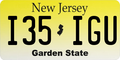 NJ license plate I35IGU