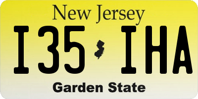 NJ license plate I35IHA