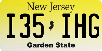 NJ license plate I35IHG