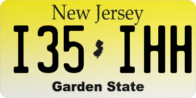 NJ license plate I35IHH