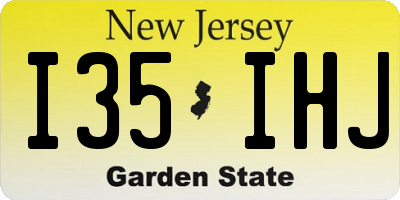 NJ license plate I35IHJ