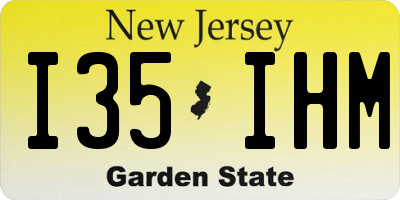 NJ license plate I35IHM