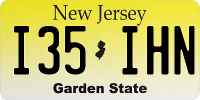 NJ license plate I35IHN