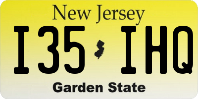 NJ license plate I35IHQ