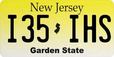 NJ license plate I35IHS