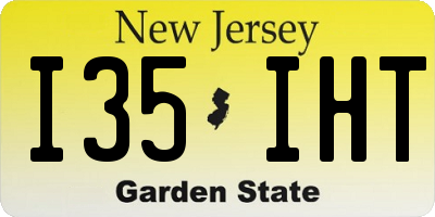 NJ license plate I35IHT