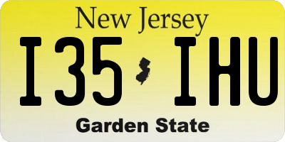 NJ license plate I35IHU