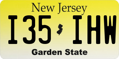 NJ license plate I35IHW