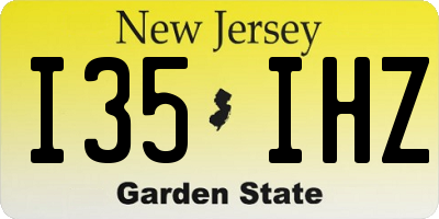 NJ license plate I35IHZ