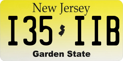 NJ license plate I35IIB